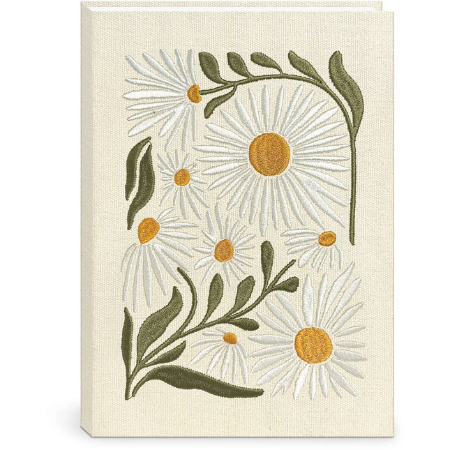 FABRIC EMBROIDERED JOURNAL FLOWER MARKET DAISY