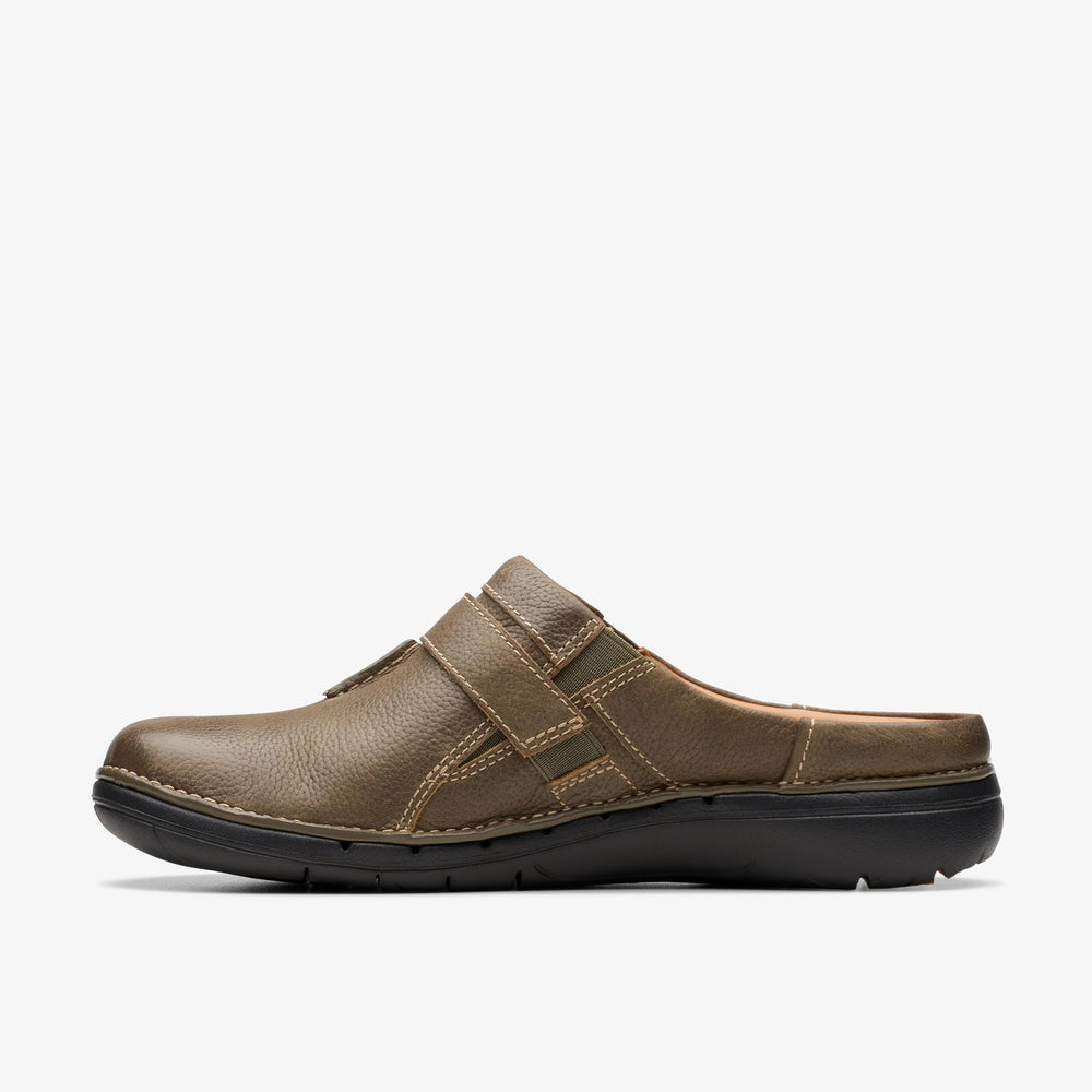 Clark's Un Loop Ease (Women's) - Dark Olive Leather