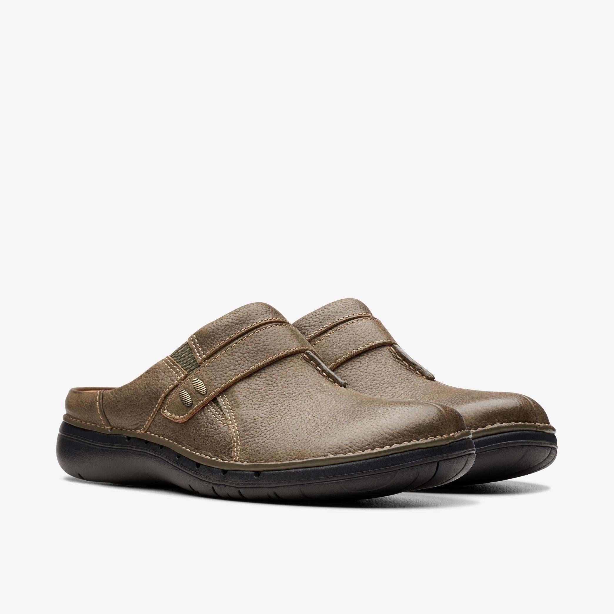 Clark's Un Loop Ease (Women's) - Dark Olive Leather