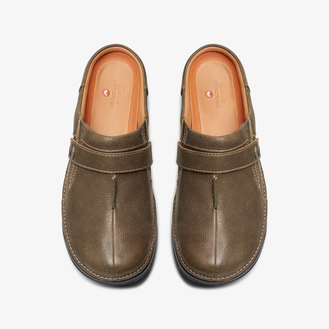 Clark's Un Loop Ease (Women's) - Dark Olive Leather