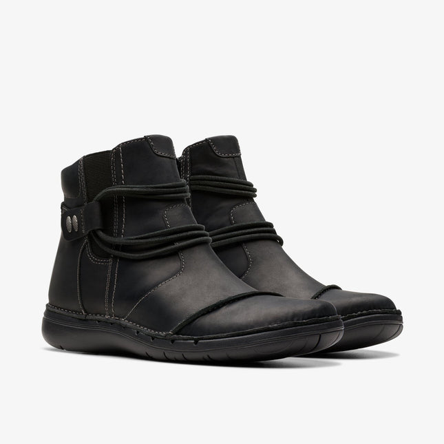 Clark's Un Loop Up (Women's) - Black Leather