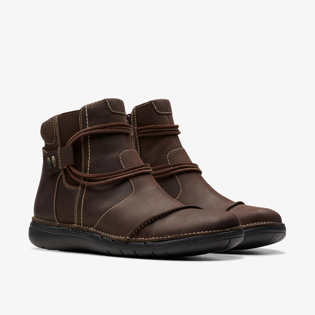 Clark's Un Loop Up (Women's) - Dark Brown Leather