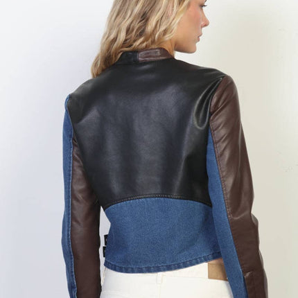 STOOSH Color Block Moto Jacket