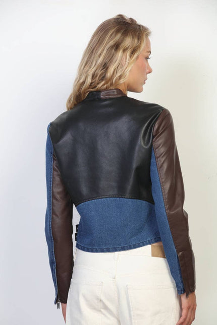 STOOSH Color Block Moto Jacket