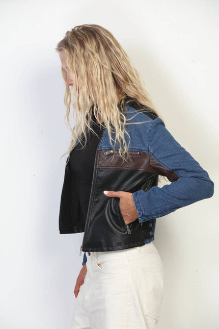 STOOSH Color Block Moto Jacket