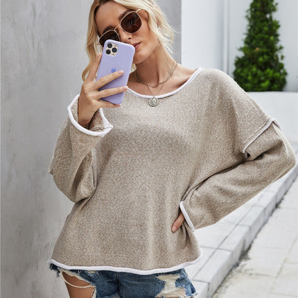 Casual Crew Neck Pullover Long Sleeve Sweater