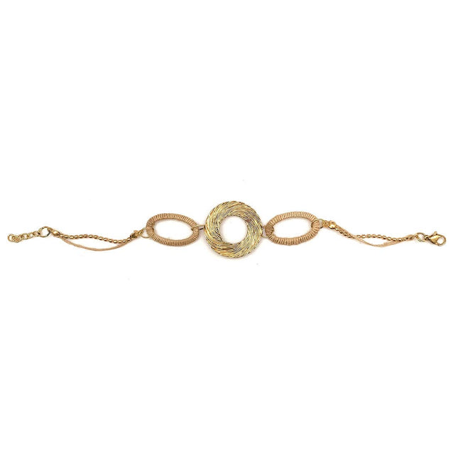 Sachi Bohemian Neutrals Collection Bracelet - Metal Ring