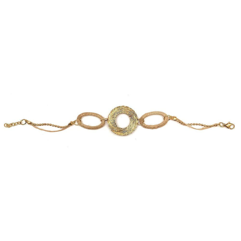 Sachi Bohemian Neutrals Collection Bracelet - Metal Ring