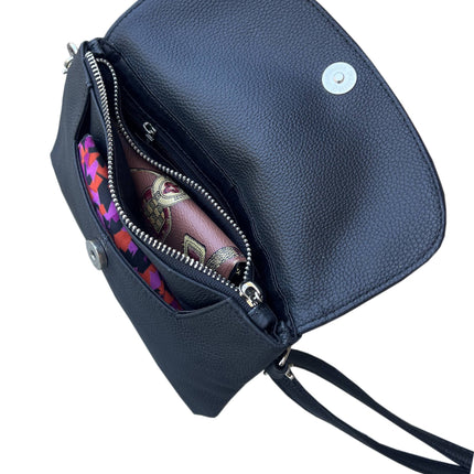 ROMA Cowhide Leather Convertible Crossbody/Clutch Bag