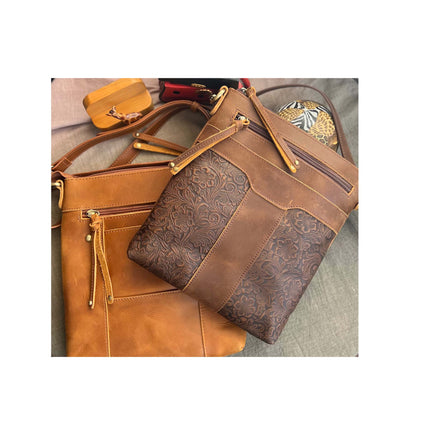 ROMA Vintage Leather Crossbody Shoulder Bag