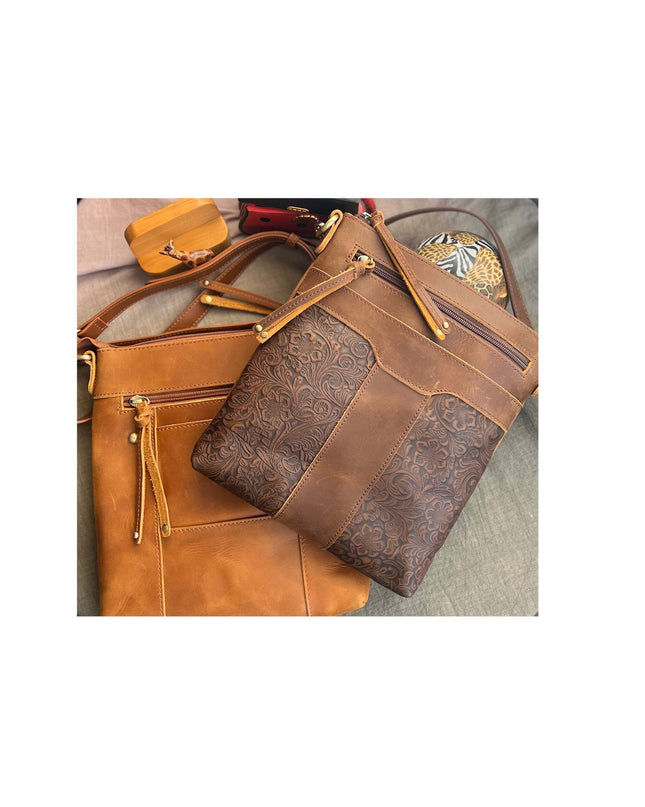 ROMA Vintage Leather Crossbody Shoulder Bag
