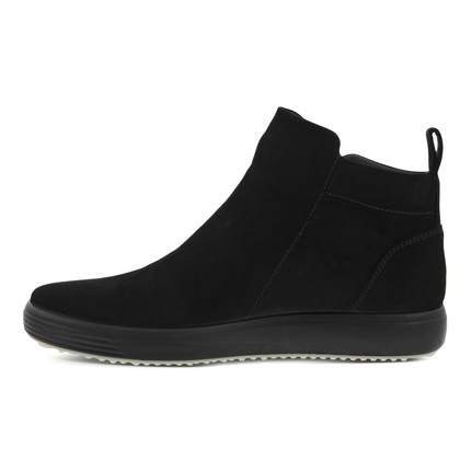 ECCO Soft 7 Zip Bootie (Women's) - Black/Black
