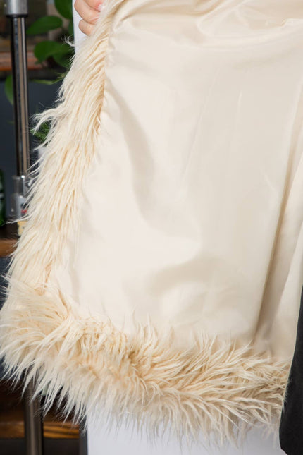 STOOSH Shaggy Fur  Mid Length Jacket