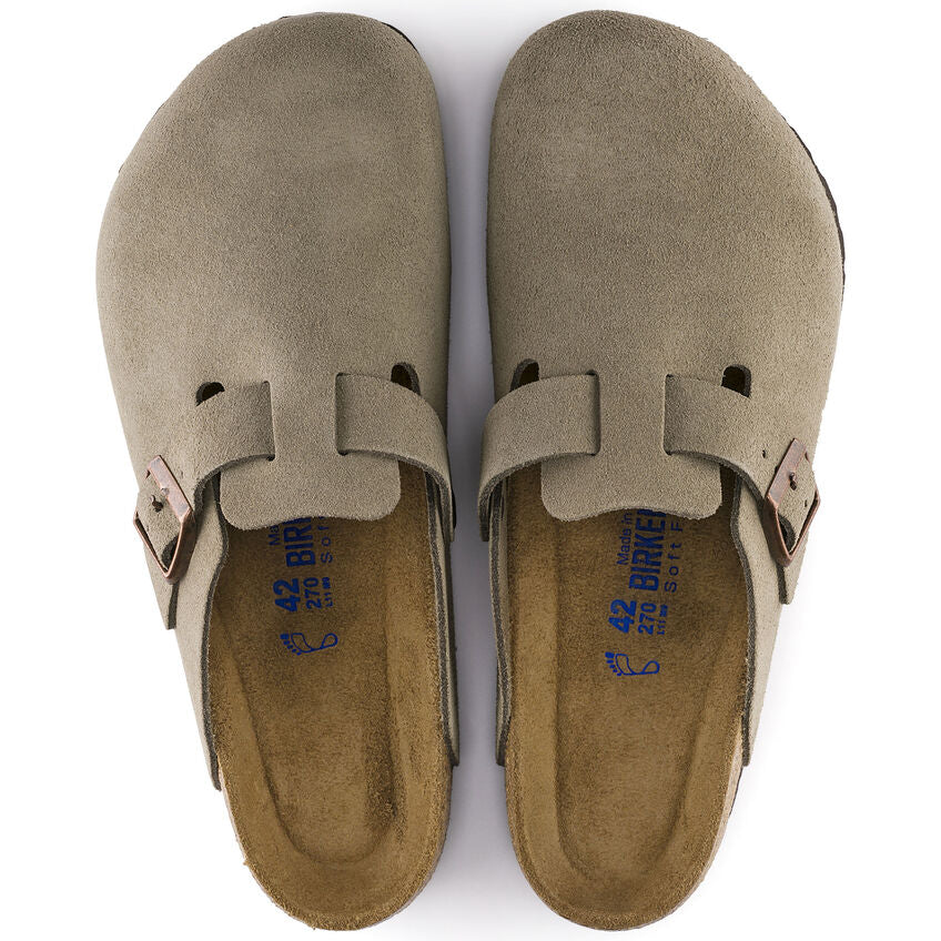 Birkenstock Boston Soft Footbed (Unisex) - Taupe Suede