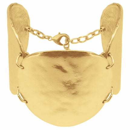 Karine Sultan Oversized Gold Disk Bracelet