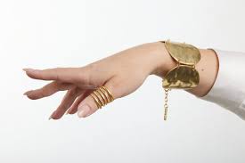 Karine Sultan Oversized Gold Disk Bracelet