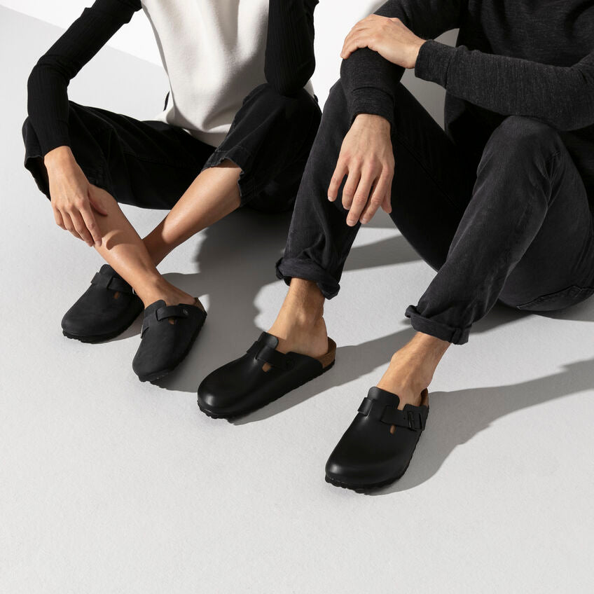 Birkenstock Boston (Unisex) - Black Oiled Leather