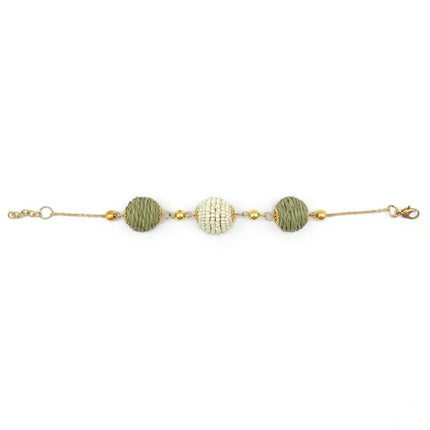 Sachi Calming Sage Collection Bracelet - Three Spheres