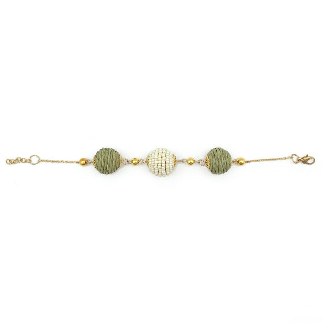 Sachi Calming Sage Collection Bracelet - Three Spheres