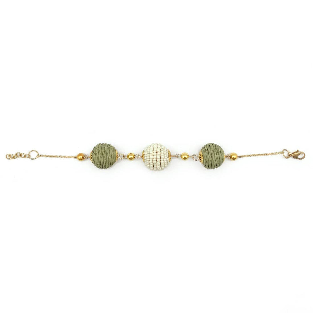 Sachi Calming Sage Collection Bracelet - Three Spheres