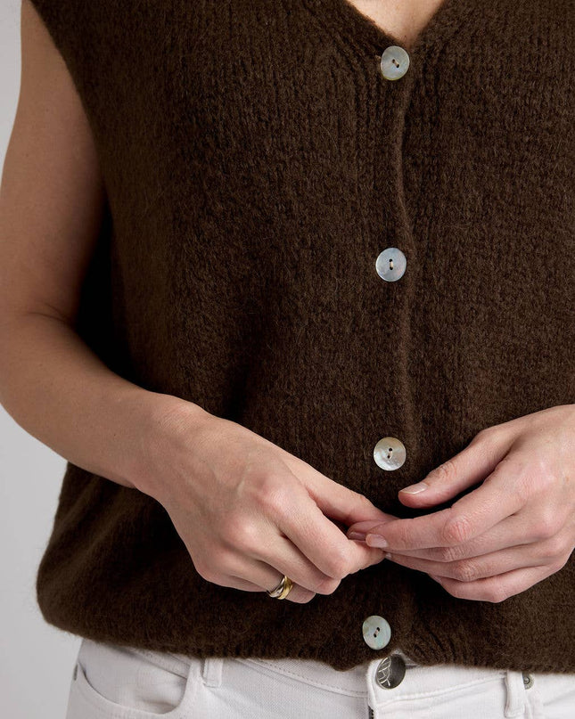 Alessia Knit Button Vest