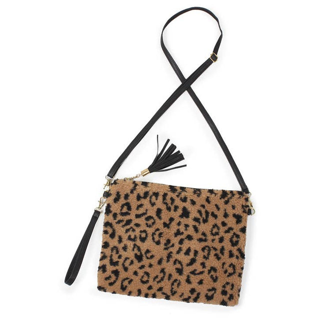 Pattern Crossbody Bag - LEOPARD FUR