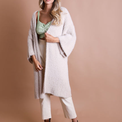 Luxe Winter Faux Mohair Knit Cardigan
