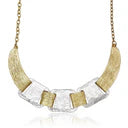 Karine Sultan Silver and Gold Sculptural Necklace