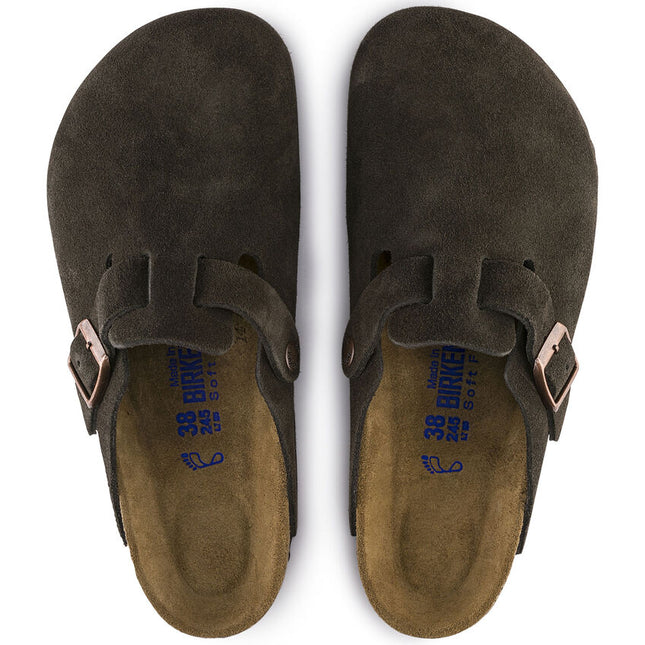 Birkenstock Boston Soft Footbed (Unisex) - Mocha Suede