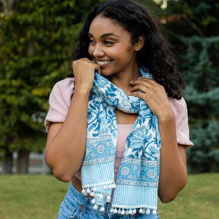 ANJU BLOCK PRINTED SCARF