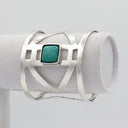 Karine Sultan Silver Cuff with Turquoise Detail