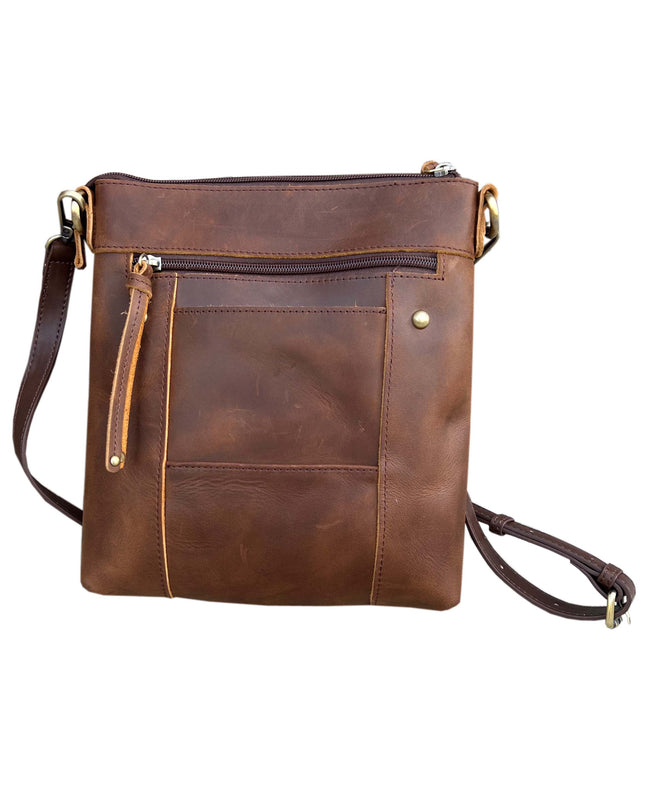 ROMA Vintage Leather Crossbody Shoulder Bag
