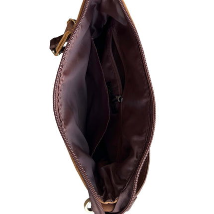ROMA Vintage Leather Crossbody Shoulder Bag