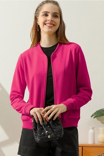 NINEXIS Zip Up Bomber Jacket