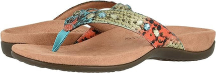 Vionic Lucia Snake Thong Sandal (Women's) - Blue Teal