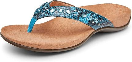 Vionic Lucia Snake Thong Sandal (Women's) - Aqua
