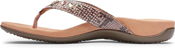 Vionic Lucia Snake Thong Sandal (Women's) - Camelia