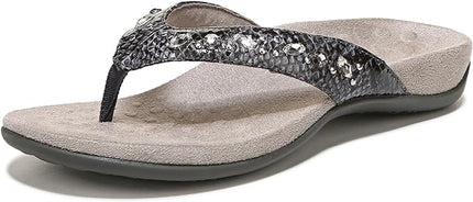 Vionic Snake Lucia Thong Sandal (Women's) - Slate Grey