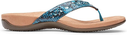 Vionic Lucia Snake Thong Sandal (Women's) - Aqua