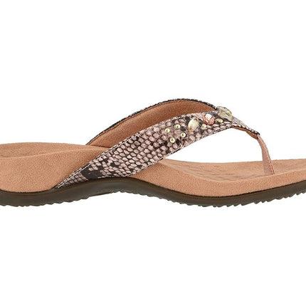 Vionic Lucia Snake Thong Sandal (Women's) - Camelia