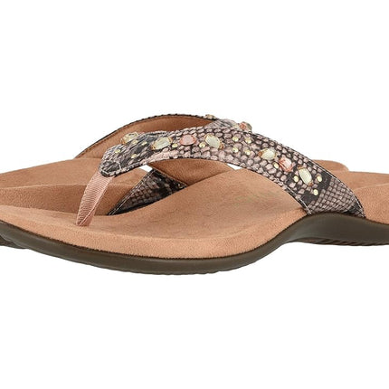 Vionic Lucia Snake Thong Sandal (Women's) - Camelia