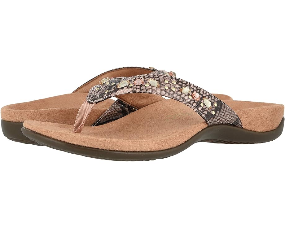 Vionic Lucia Snake Thong Sandal (Women's) - Camelia