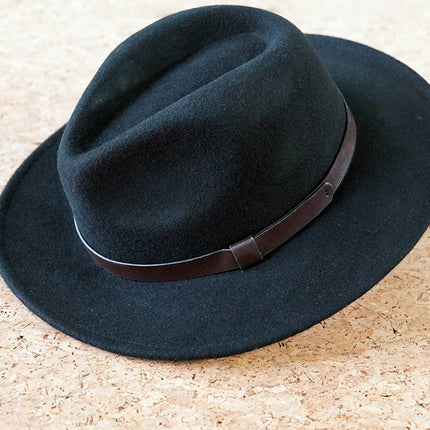 Western Style Wool Felt Fedora Hat
