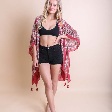 Morroco Tapestry Tassel Kimono