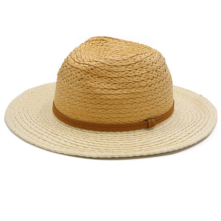 Two Tone Sun Hat with Suede Double Band