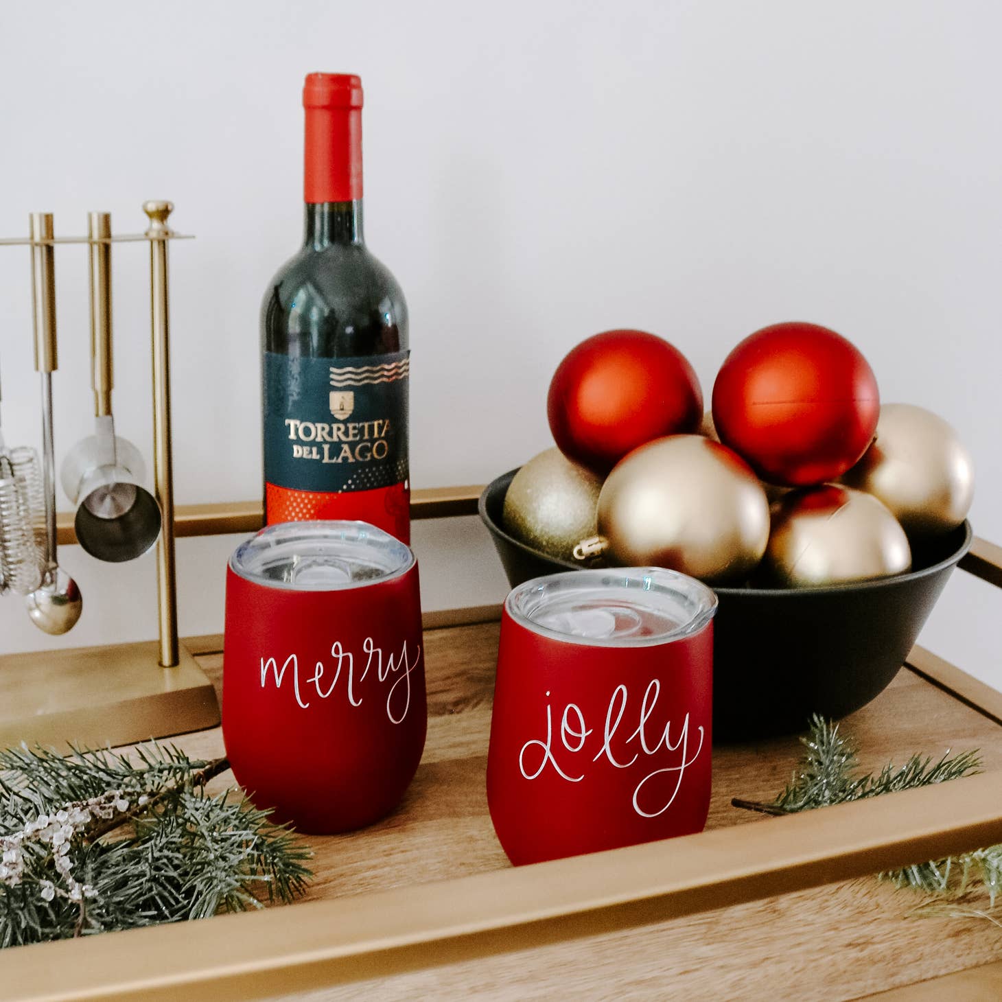 Christmas Metal Wine Tumbler