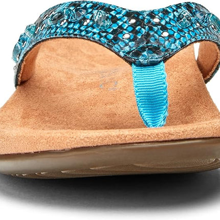 Vionic Lucia Snake Thong Sandal (Women's) - Aqua