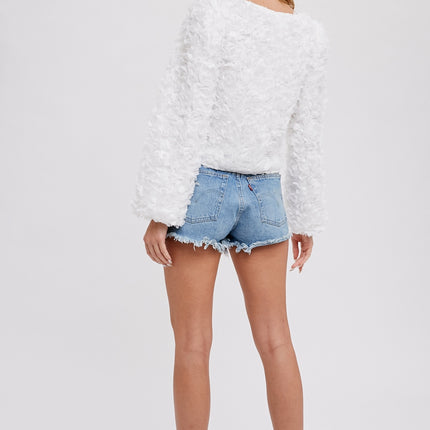 PEARL BUTTON PETAL JACKET