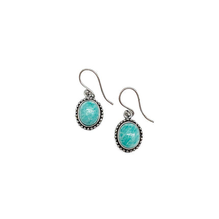 Kashi Semiprecious Small Stone Earrings - Amazonite