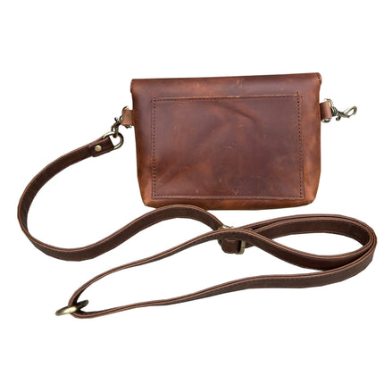 ROMA Crazy Horse Genuine Leather Crossbody - Small